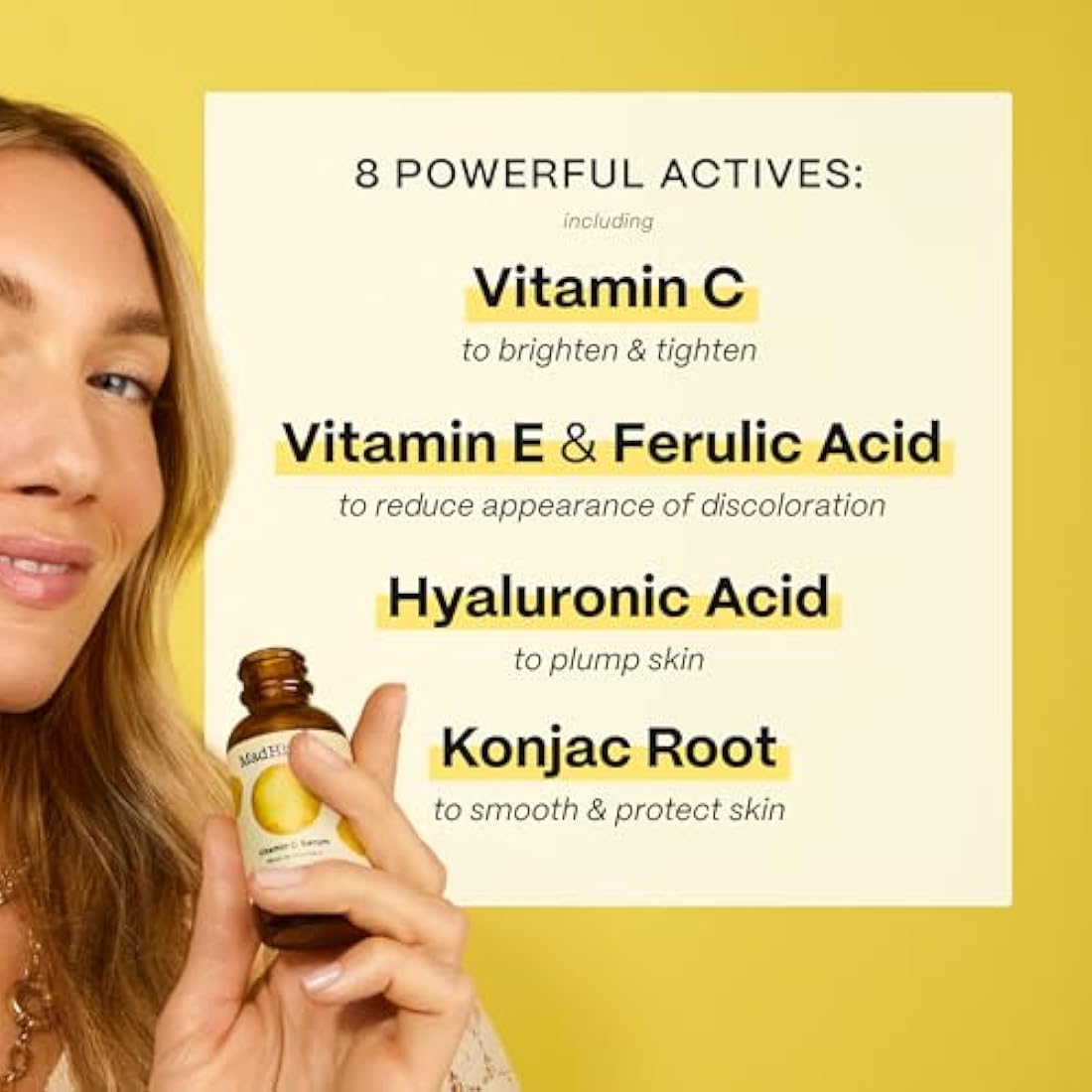Mad Hippie Vitamin C Serum 2-Pack – Brightening Serum with Hyaluronic Acid, Ferulic Acid, Vitamin E, 1.02 Oz Ea