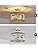 WUZUPS Chandelier 3-Light Vintage Farmhouse Industrial Imitation Wood Grain Semi-Flush Mount Ceiling Light Lighting Fixture for Foyer Hallway Storage Room Kitchen Bathroom, H 30 x W 24, Nickel