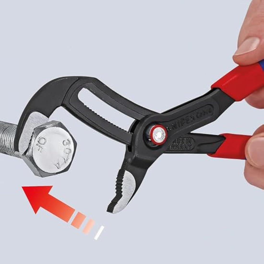Knipex Cobra® QuickSet High-Tech Water Pump Pliers grey atramentized, with slim multi-component grips 250 mm 87 22 250