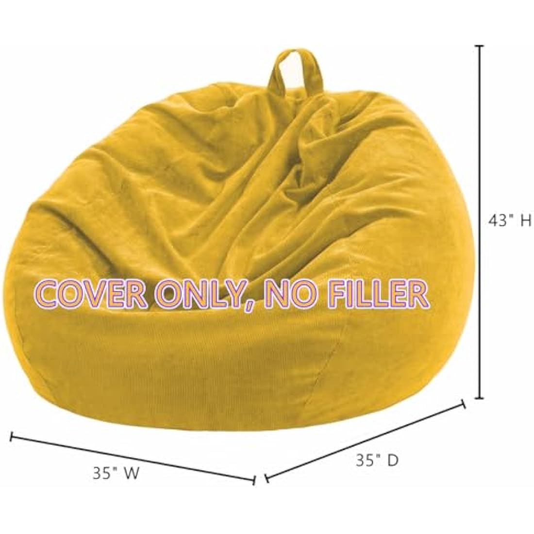 Nobildonna Bean Bag Chair Cover (No Filler) for Kids and Adults. Extra Large 300L Bean Bag Stuffed Animal Storage Washable Soft Premium Corduroy Stuffed Plush Toys Bean Bag Cover
