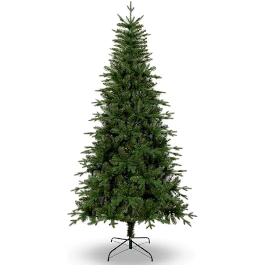 Uten 6ft Artificial Christmas Tree, with Realistic PE Leaves Artificial Indoor Home Xmas Tree Decoration, 628 Natural Looking PE & PVC Tips, Hinged Branches, Metal Stand, 2 Styles Branches, Reusable