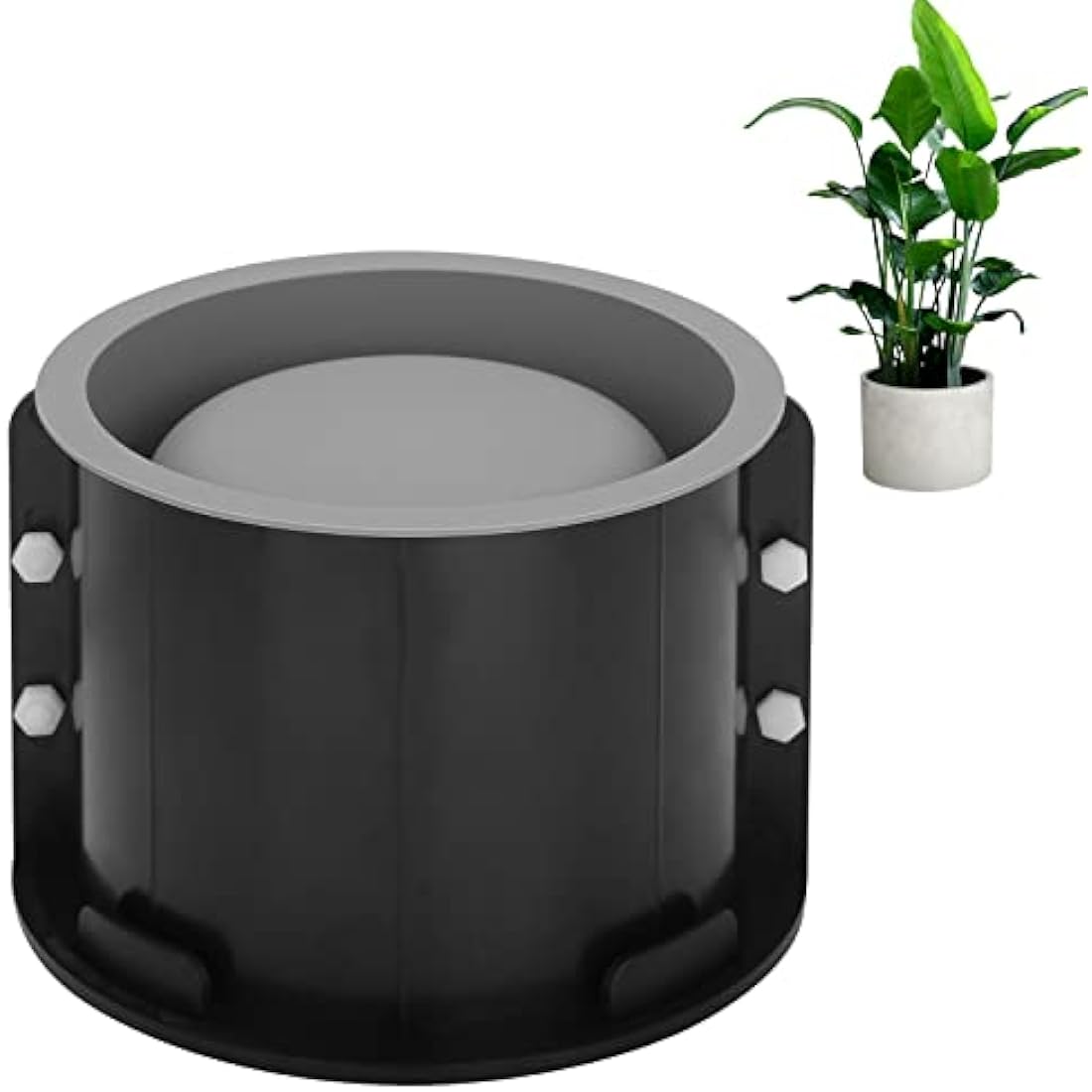 Osilifen Big Round Silicone Planter Mold, 7 Inch Large Round Concrete Molds for Cylinder Flower Pot Making, DIY Handcraft