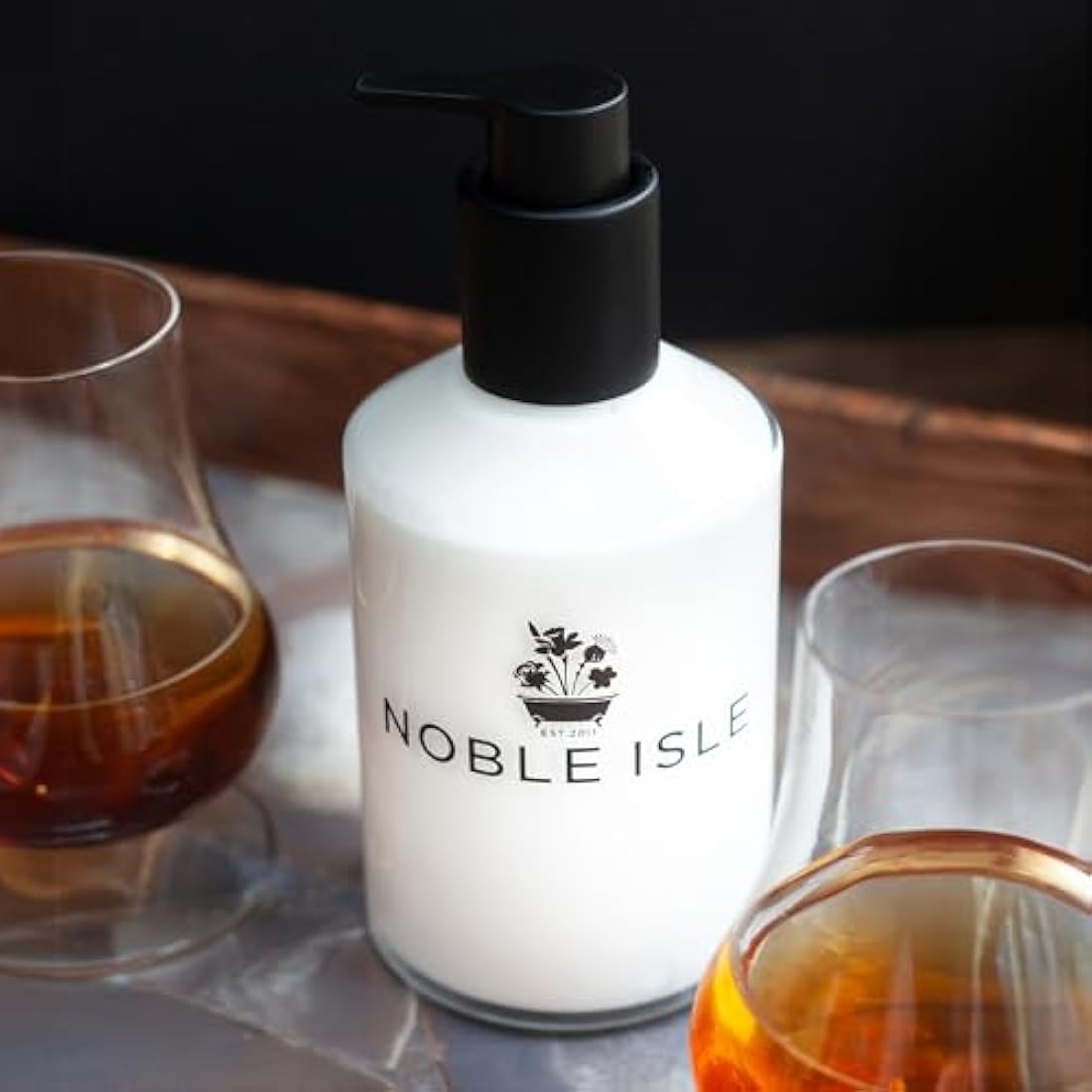 Noble Isle Hand Lotion | Luxury Hand Moisturiser For Men & Women | Anti-age, Vegan Friendly, Real Perfume, Britain In A Bottle Hand Cream | Made in the UK (300ml, Whisky & Water)