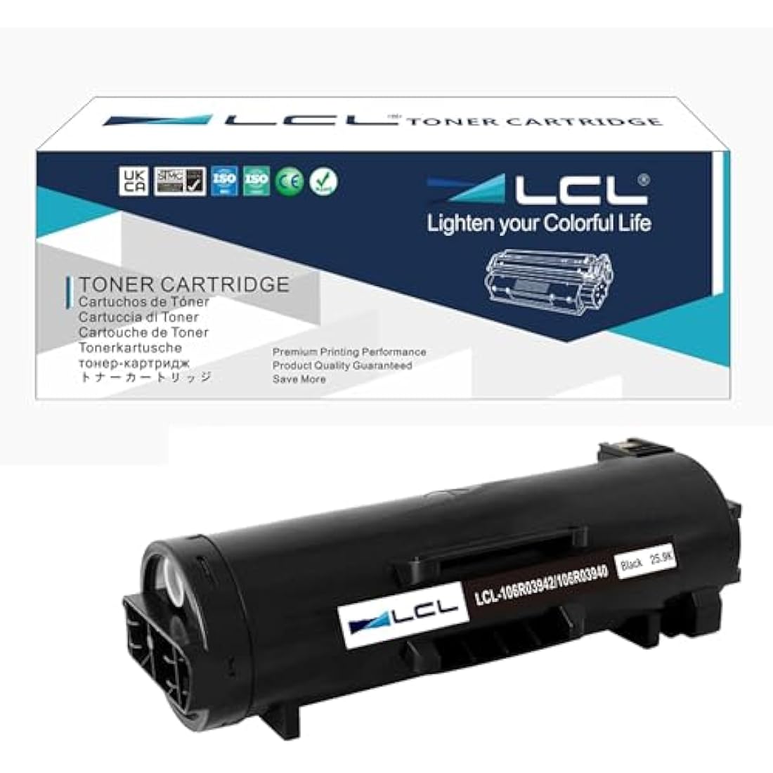 LCL Compatible Toner Cartridge VersaLink B600 B605 B610 B615 106R03942 106R03940 25900 Pages (1 Black) Replacement for Xerox VersaLink B600 VersaLink B605 VersaLink B610 B615