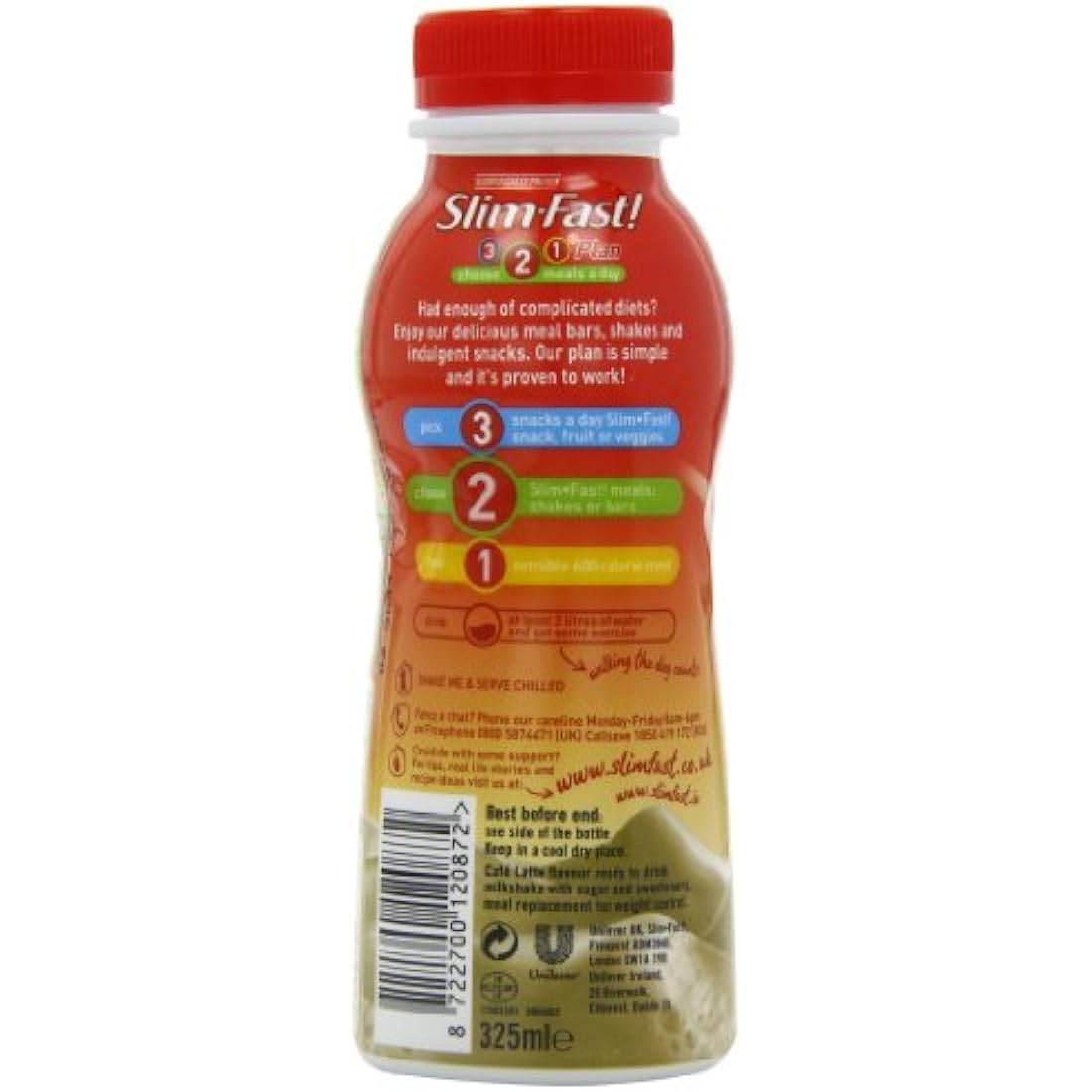 Slim.fast! Cafe Latte Shake 6 x 325ml