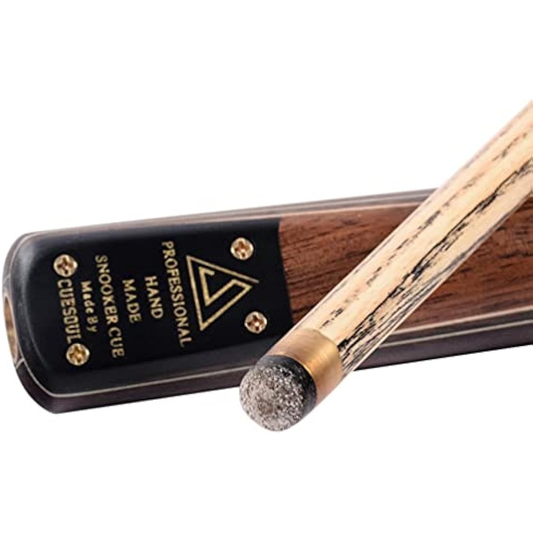 CUESOUL Classic Handmade 57 Inches 18oz Rosewood 3/4 Jointed Snooker Billiard Pool Cue, Rosewood Butts and Aluminum Telescope Extension with Leathertte Protective Case, 9.5mm Tip Snooker Cue Set