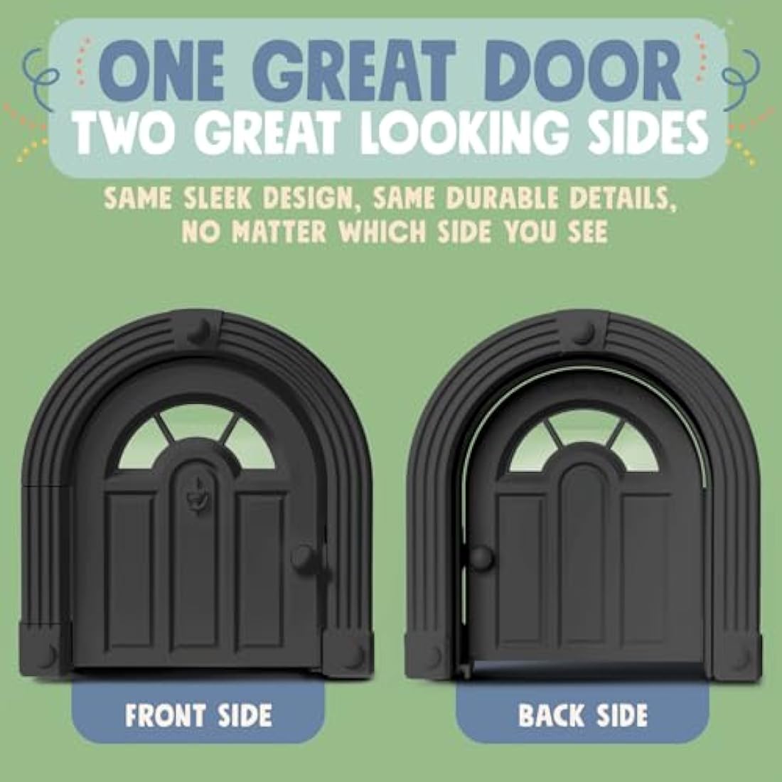 Cat Door for Interior Door - No-Flap Design for Cats Up to 20 lbs, Easy DIY Setup, Secured Installation in Minutes, No Training Needed