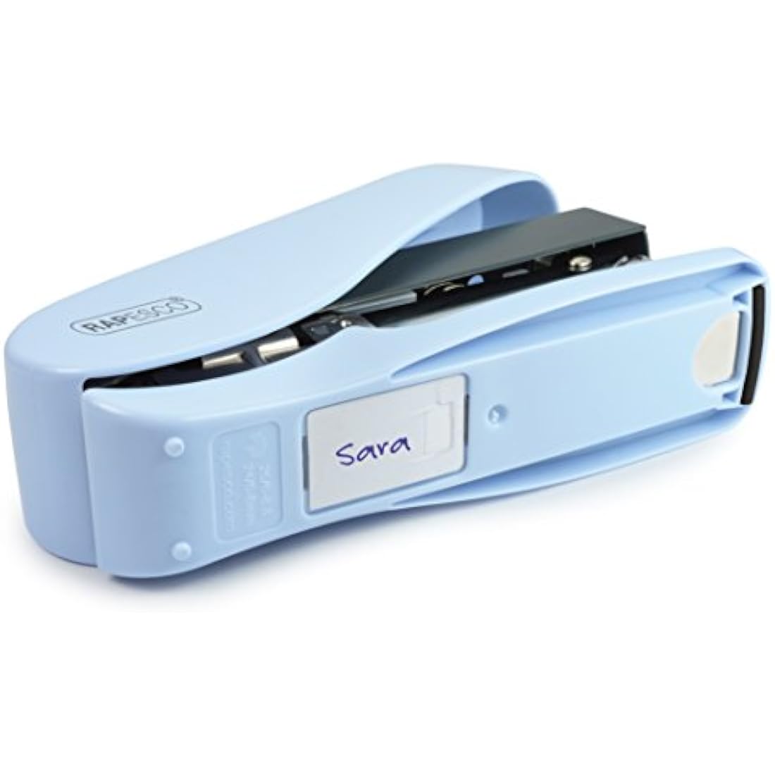 Rapesco 1469 Luna Less Effort Stapler with 2000 Staples, 50 Sheet Capacity, Powder Blue