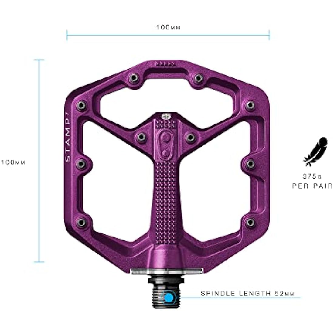 Crankbrothers Stamp Flat BMX/MTB Bike Pedal Platform Pedal Minimal Profile Adjustable Grip
