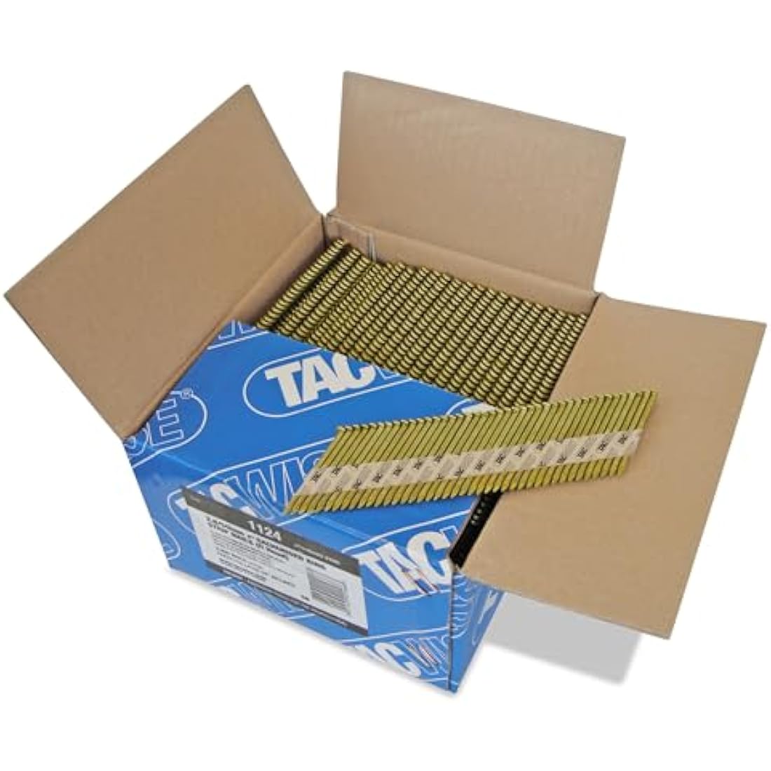 Tacwise 1124 2.8 / 50 mm Extra Galvanised Framing Nails, D Head, Ring Shank, 34° Inclined, Paper Collated, Pack of 3,300
