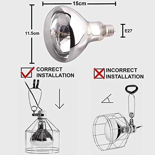 DERNORD Mercury Vapour Bulb Tortoise - 100W UVA UVB Heat Lamp Bulb for Turtle Snakes Bearded Dragon Vivarium Hedgehog Solar Spotlight Basking Bulbs E27 Screw