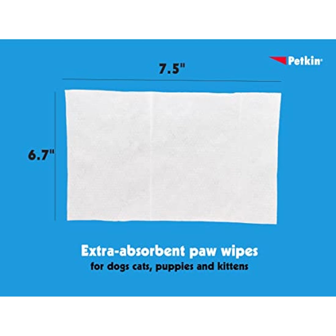 Petkin Paw Wipes, White, 100 Count (Pack of 1)