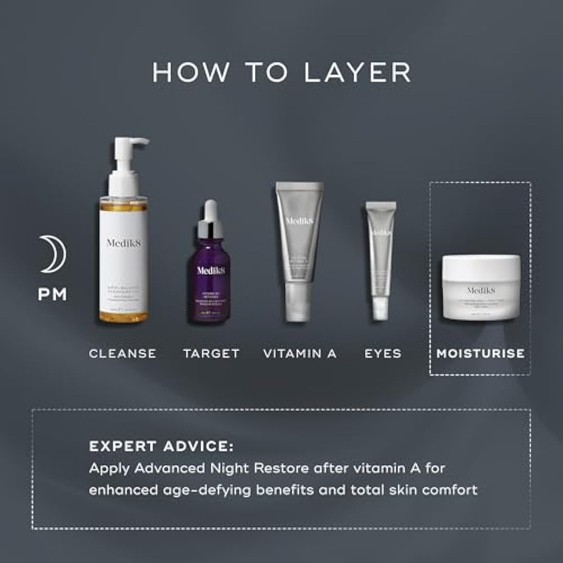 Medik8 Advanced Night Restore - Rejuvenating Multi-Ceramide Night Cream - Moisturiser - Deeply Nourish and Visibly Firm Your Complexion While You Sleep - 50ml