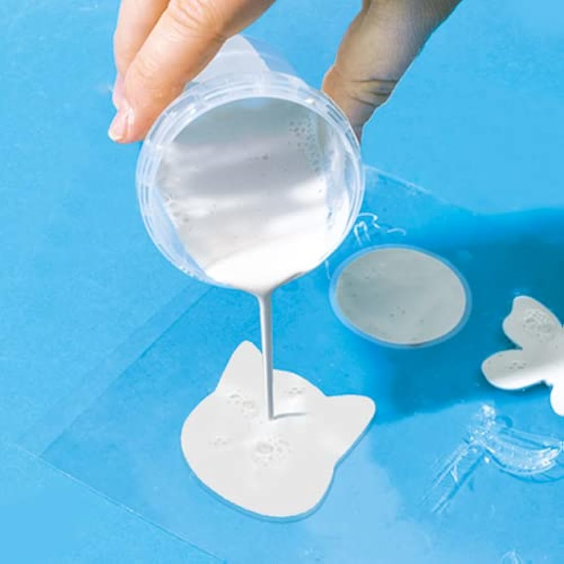 SES Creative 01133 Happy Figures Casting and Painting Kit, Brighten Your Day with Crafts, Mould and Paint Plaster Kit