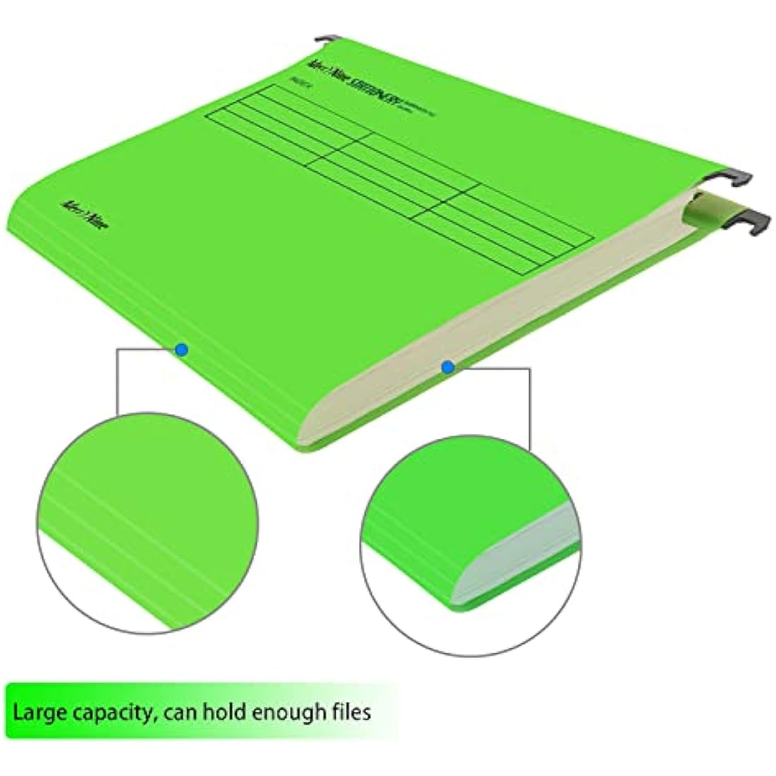 Suspension Files, MerryNine 15PCS Polypropylene Filing Cabinet Suspension Files with Tabs and Card Inserts for School Home Work Office Organization **Check Size Before Ordering ** (Green, A4)