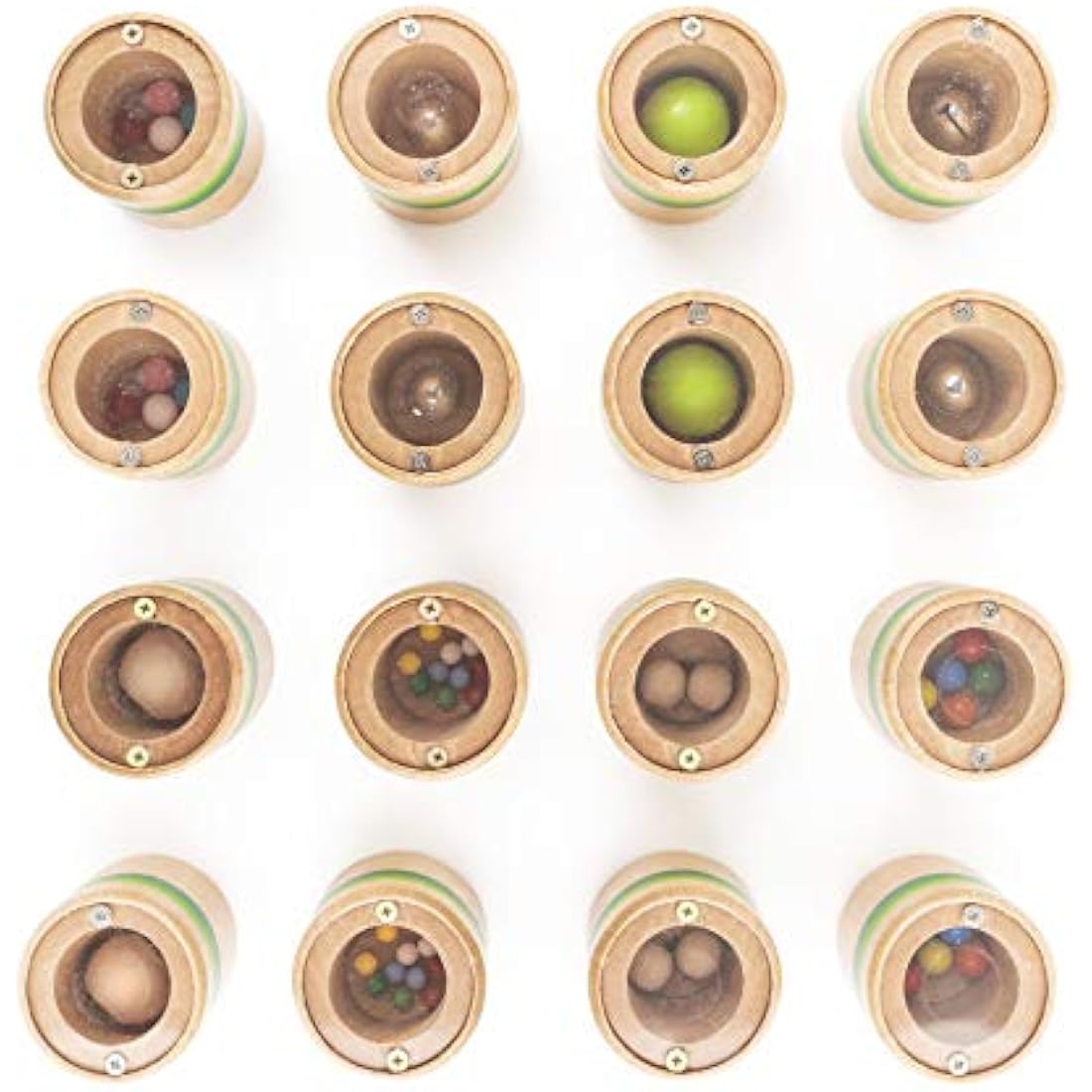 Small Foot Very Hungry Caterpillar Caterpillar 11433 Wooden Sensory Game in Wooden Tins 16 Pieces from 4 Years Very Hungry Caterpillar 11433 Multi-Coloured 4 cm
