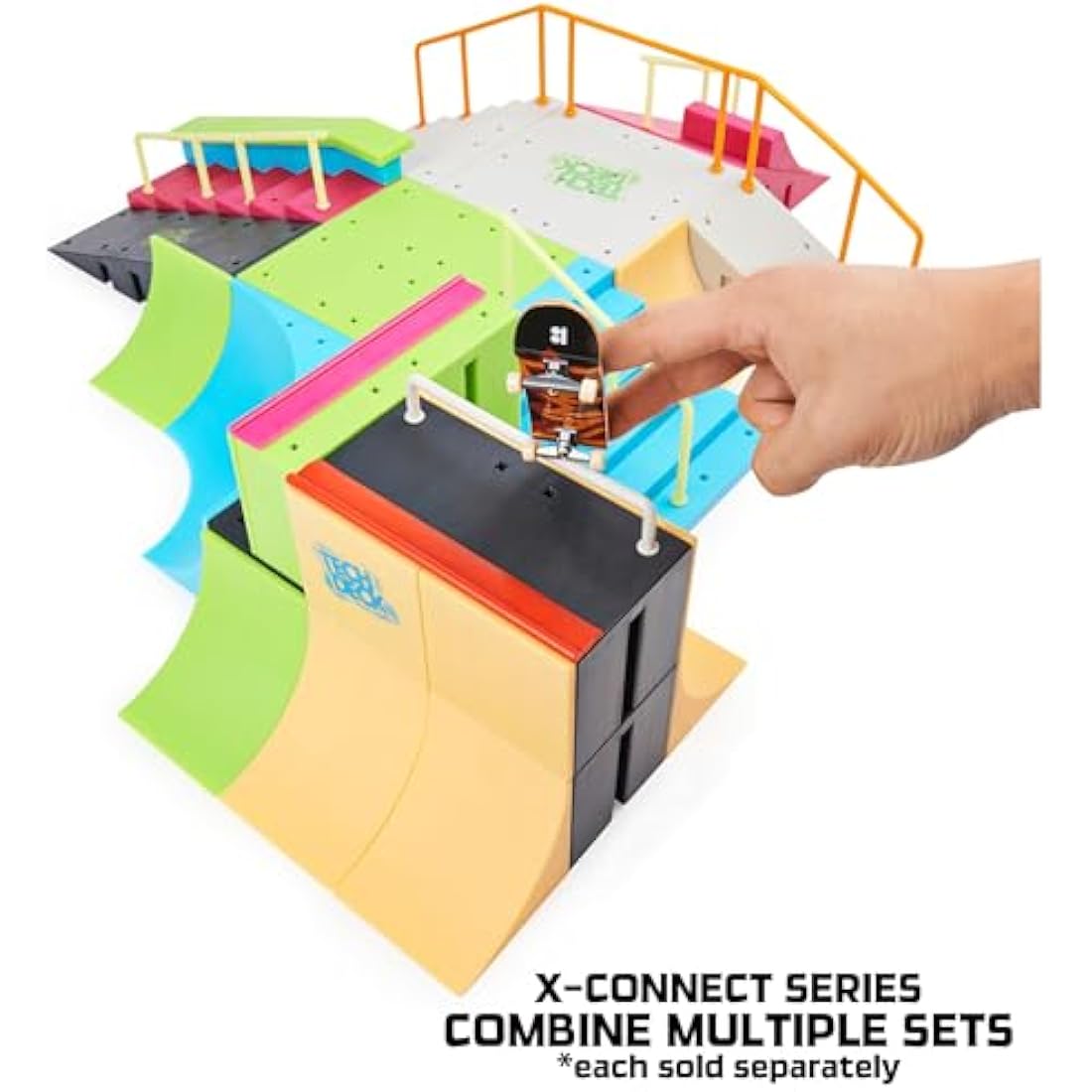 Tech Deck, Big Vert Wall X-Connect Park Creator, Customisable and Buildable Ramp Set with Exclusive Fingerboard, Kids’ Toy for Boys and Girls Ages 6 and up