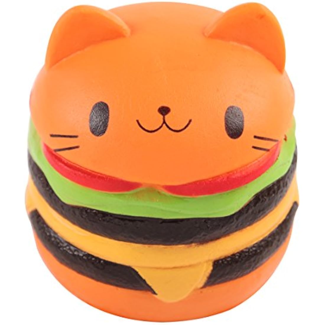 Anboor Squishies Hamburger Cat Jumbo Slow Rising Kawaii Bread Squishies Toy Prime Cheap for Collection Gift,Color Random