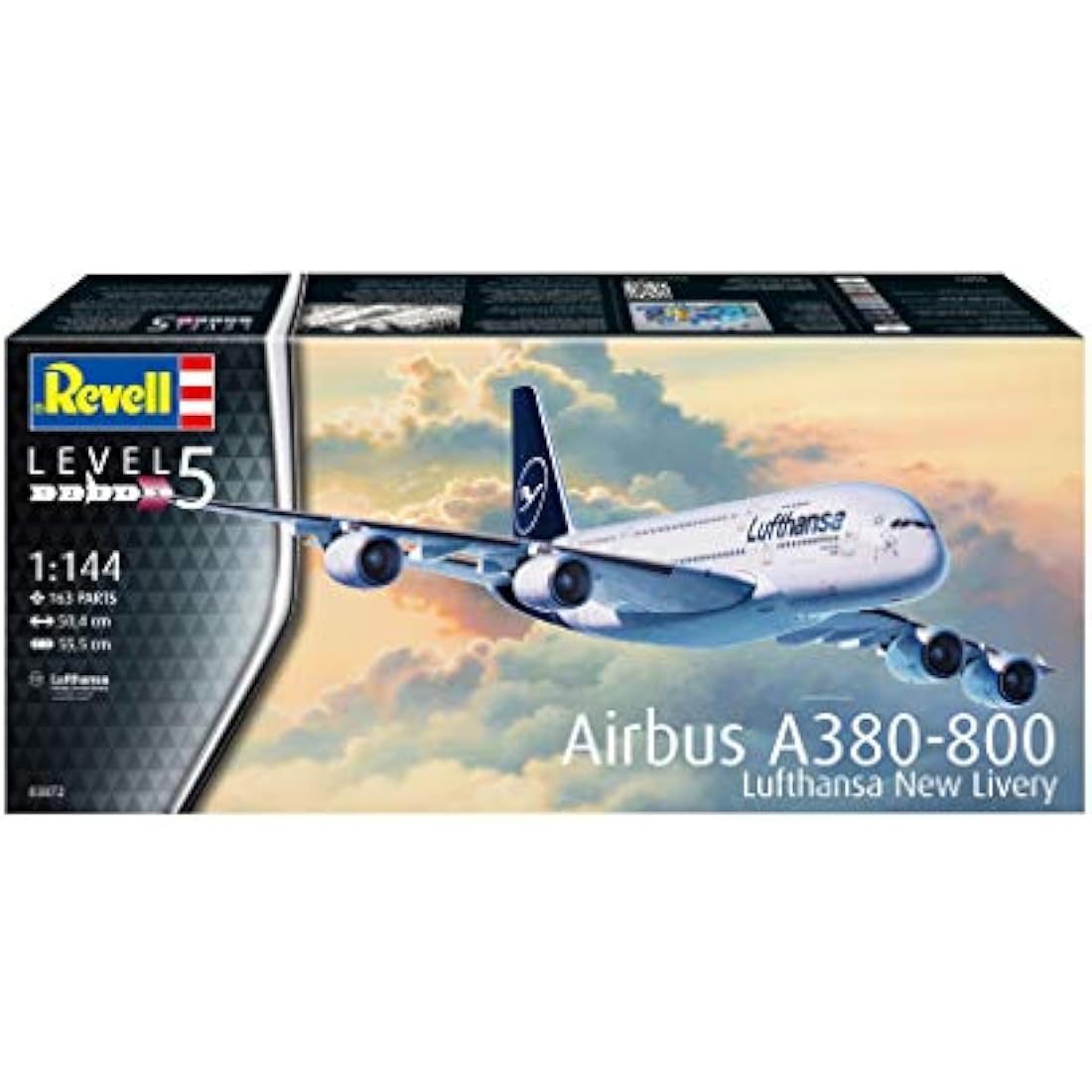 Revell 03872 Airbus A380-800 "Lufthansa" New Livery 1:144 Scale Unbuilt/Unpainted Plastic Model Kit