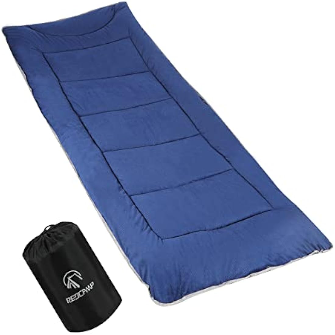 REDCAMP XL Mattress for Camp Bed, Soft Comfortable Cotton Thick Camping Mattress Single Sleeping Mattress Pad (Blue)