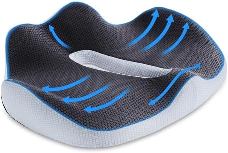 ComfyBums Hemorrhoid Donut Cushion For Coccyx, Tailbone, Piles Orthopaedic Pressure Relief - Memory Foam Pillow For Office Chair Seat Ring Cushions - Targets Sores & Pain Relief - Made For You