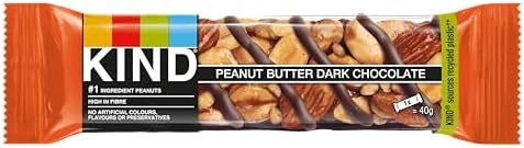 KIND Bars, Gluten Free Snack Bars, Peanut Butter Dark Chocolate, Healthy Snack, No Artificial Colours, Flavours or Preservatives, Multipack 24 x 40g