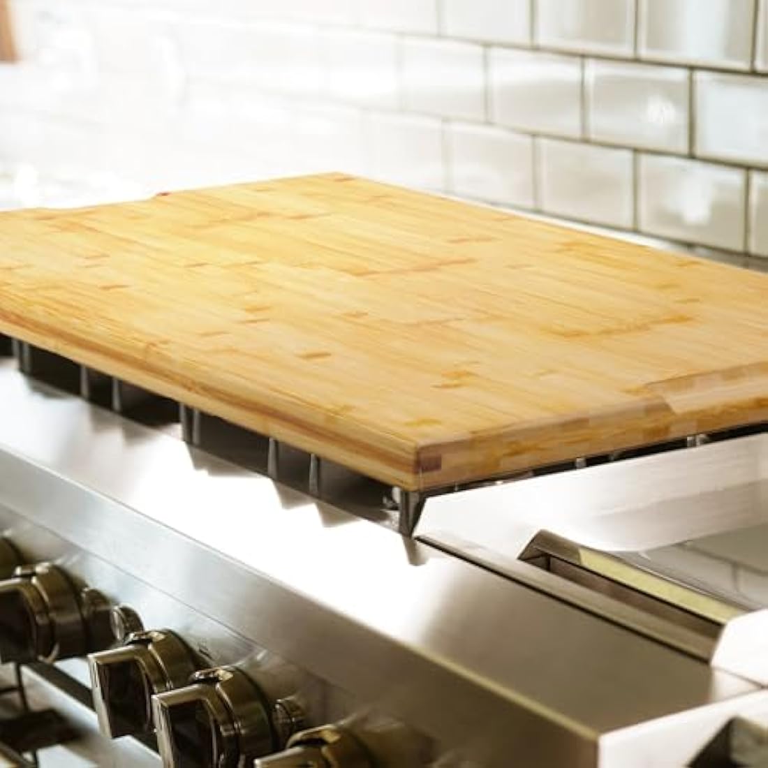 Utoplike Extra Large Bamboo Cutting Board(76.2 x 50.7 x 2.5 cm), XXXL Wooden Chopping Boards for Kitchen, Big Butcher Block Board with Handle and Juice Grooves