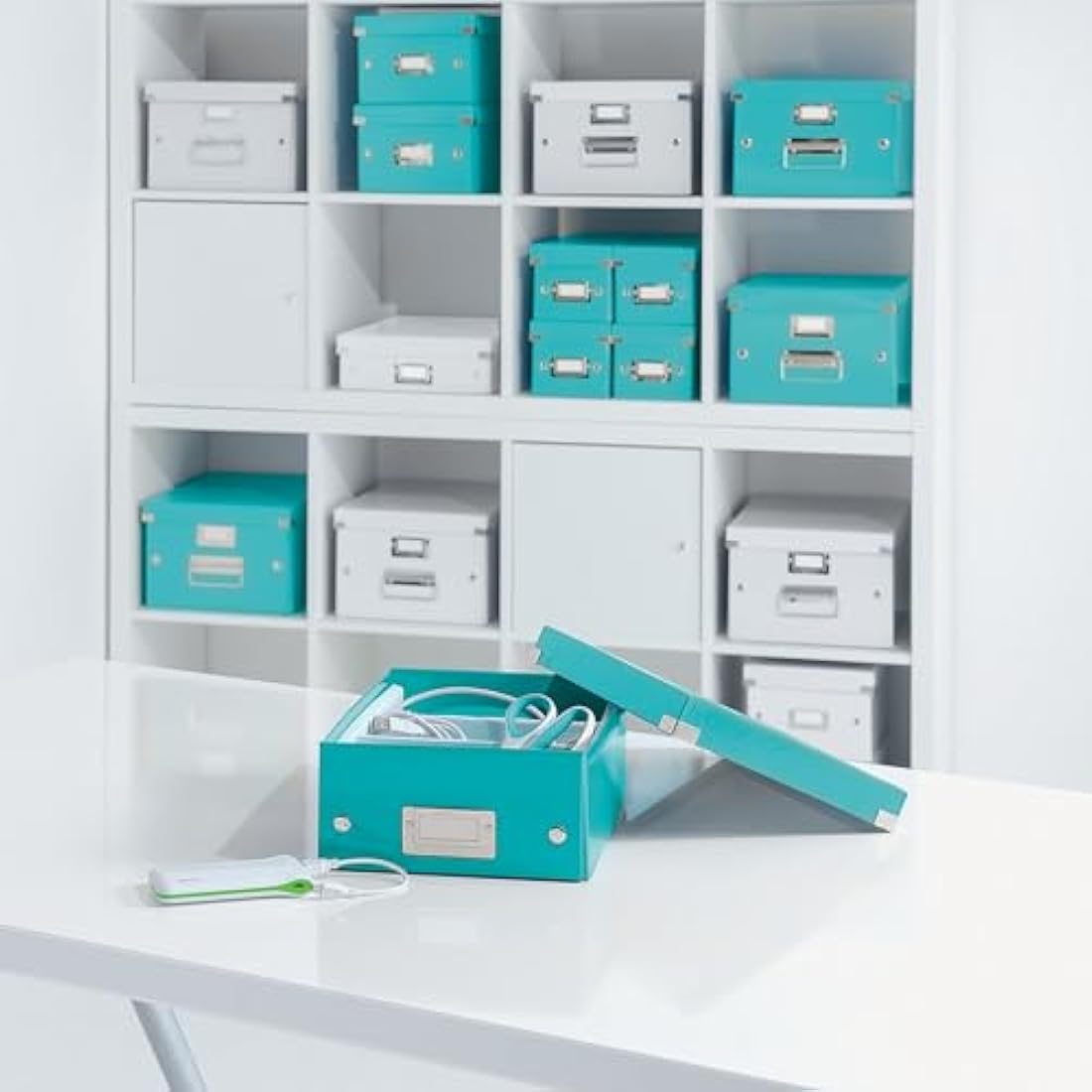 Leitz DVD Storage Box, Ice Blue, Click and Store Range, 60420051