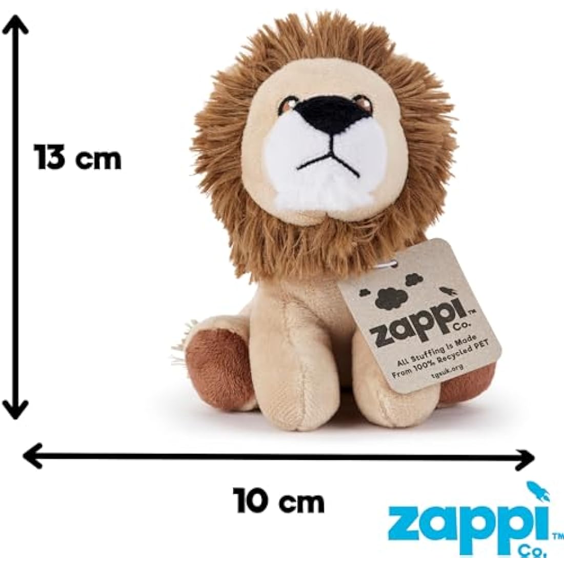 Zappi Co Children's Soft Cuddly Plush Toy Animal - Perfect Perfect Soft Snuggly Playtime Companions for Children (12-15cm /5-6") (Lion)