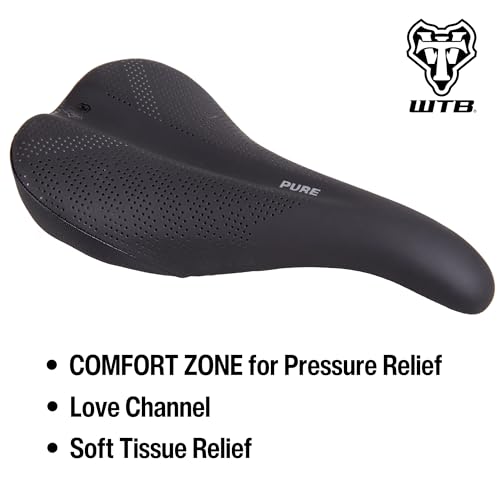 WTB Pure Medium Cromoly Black Saddle, Cromoly/Black