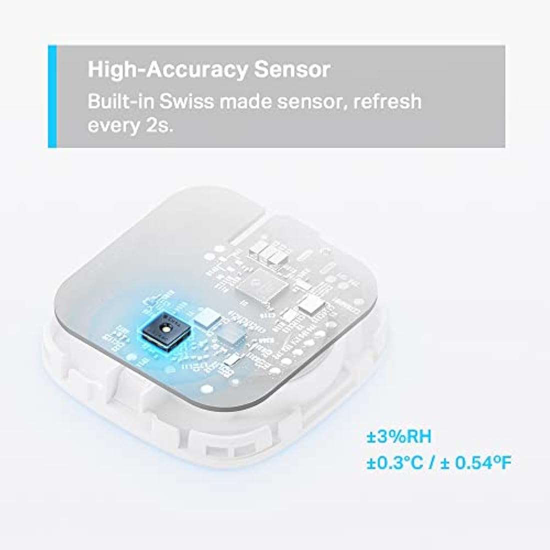 Tapo T310 Smart Humidity Meter, Room Thermometer, Hygrometer, Room Thermometer Indoor, Humidity Sensor, Room Temperature Monitor, Real-Time Notifications, Free 2-Year Data Storage, 2-Year Battery Life