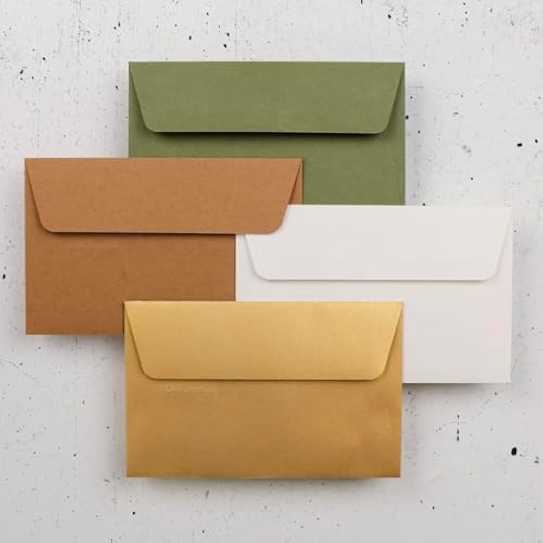 Clairefontaine - Ref 50081C - Pollen Iridescent Adhesive Envelopes (Pack of 20) - 90 x 140mm in Size, 120gsm Paper, Easy-to-Peel Adhesive Strip - Gold
