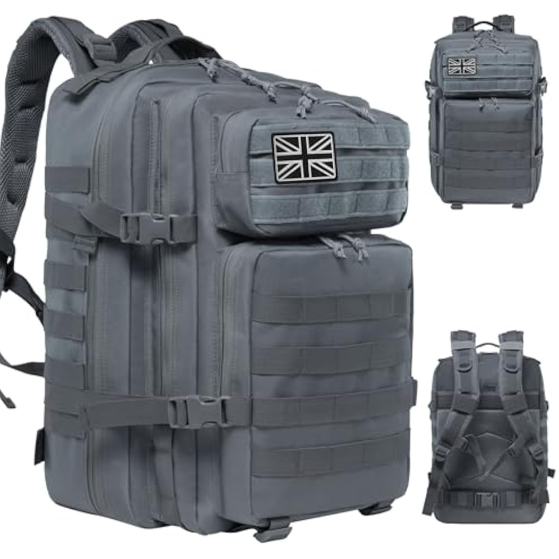 Delgeo 45L Military Tactical Backpacks Molle Army Assault Pack 3 Day Bug Out Bag Hiking Treeking Camouflage Hunting Rucksack
