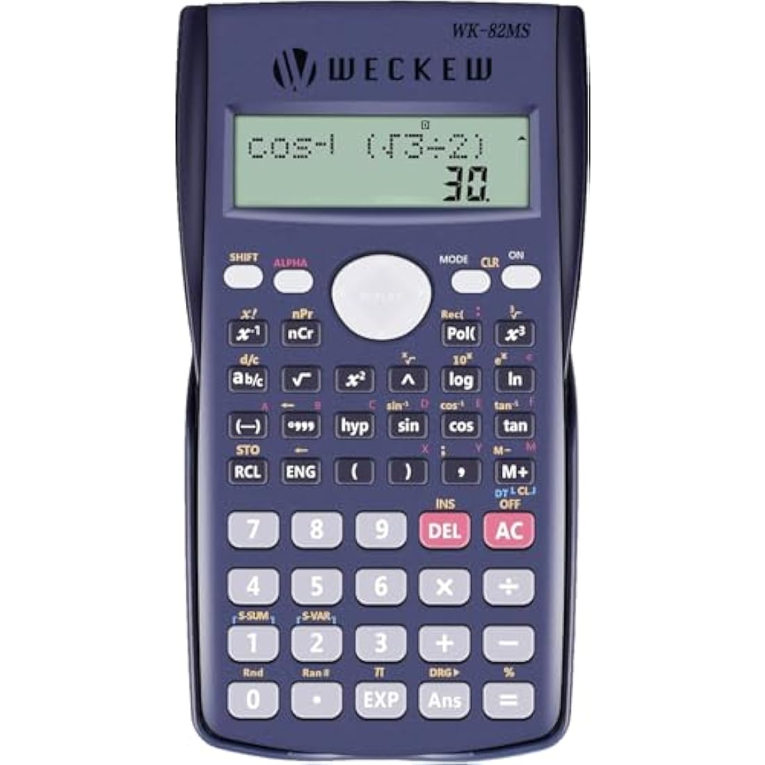 WECKEW Scientific Calculator, Engineering Scientific Calculator with 240 Function 2-Line LCD Display - Suitable for School Students, Teachers and Business Use (Navy blue)