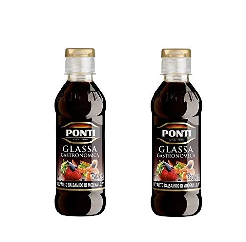 2X Ponti Aceto Balsamico di Modena Italian Cream Vinegar Glaze Condiment 250ml