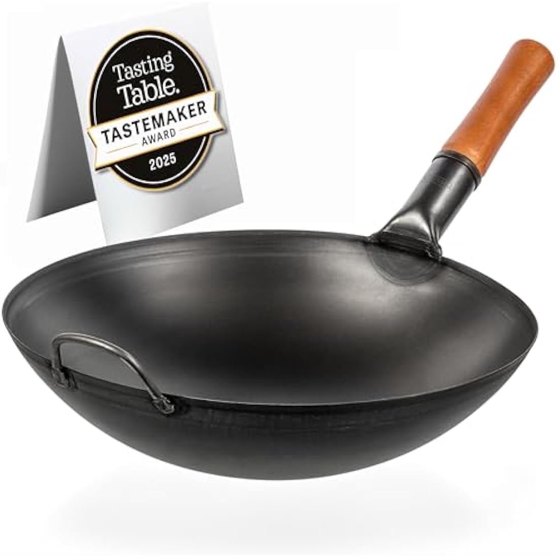 YOSUKATA Carbon Steel Wok Pan - 14"/36 cm Woks and Stir Fry Pans - Chinese Wok with Round Bottom Wok - Traditional Chinese Japanese Woks - Black Steel Wok 14 in/36 cm