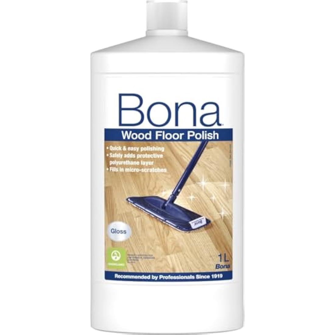 Bona Wood Floor Polish - Protect & Maintain - Gloss Finish - 1 Litre