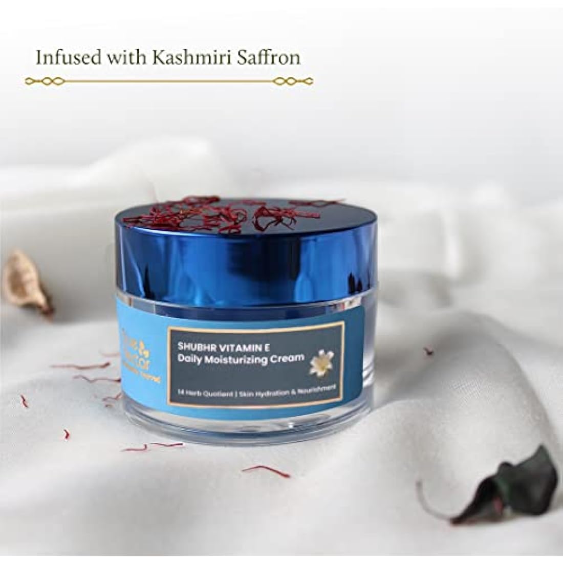 Blue Nectar Anti Aging Face Cream with Natural Vitamin C & E | Ayurvedic Moisturizer for Skin Firming | Natural Moisturizer for Women (14 herbs, 50g)