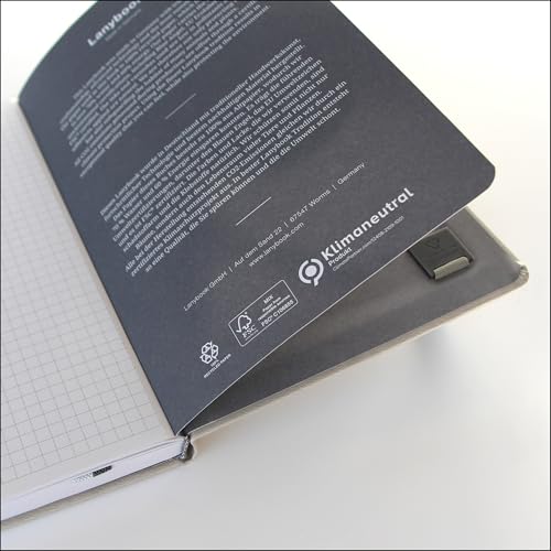 Lanybook ProDS Notebook Large Beige Squared with Practical Closure Band 192 Pages