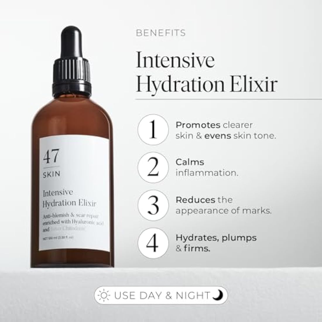 47 Skin Anti-blemish & scar repair Elixir enriched with Silver Chitoderm for All Skin Types, 100ml