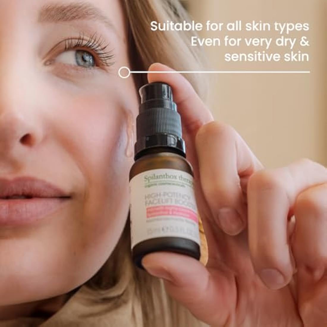 Spilanthox therapy - High-Potency Facelift Booster - Facial Serum for Wrinkle Reduction - Anti-Aging Facial Care - Spilanthol, Hyaluronic Acid & Vitamin C - Vegan Natural Cosmetics - 15ml