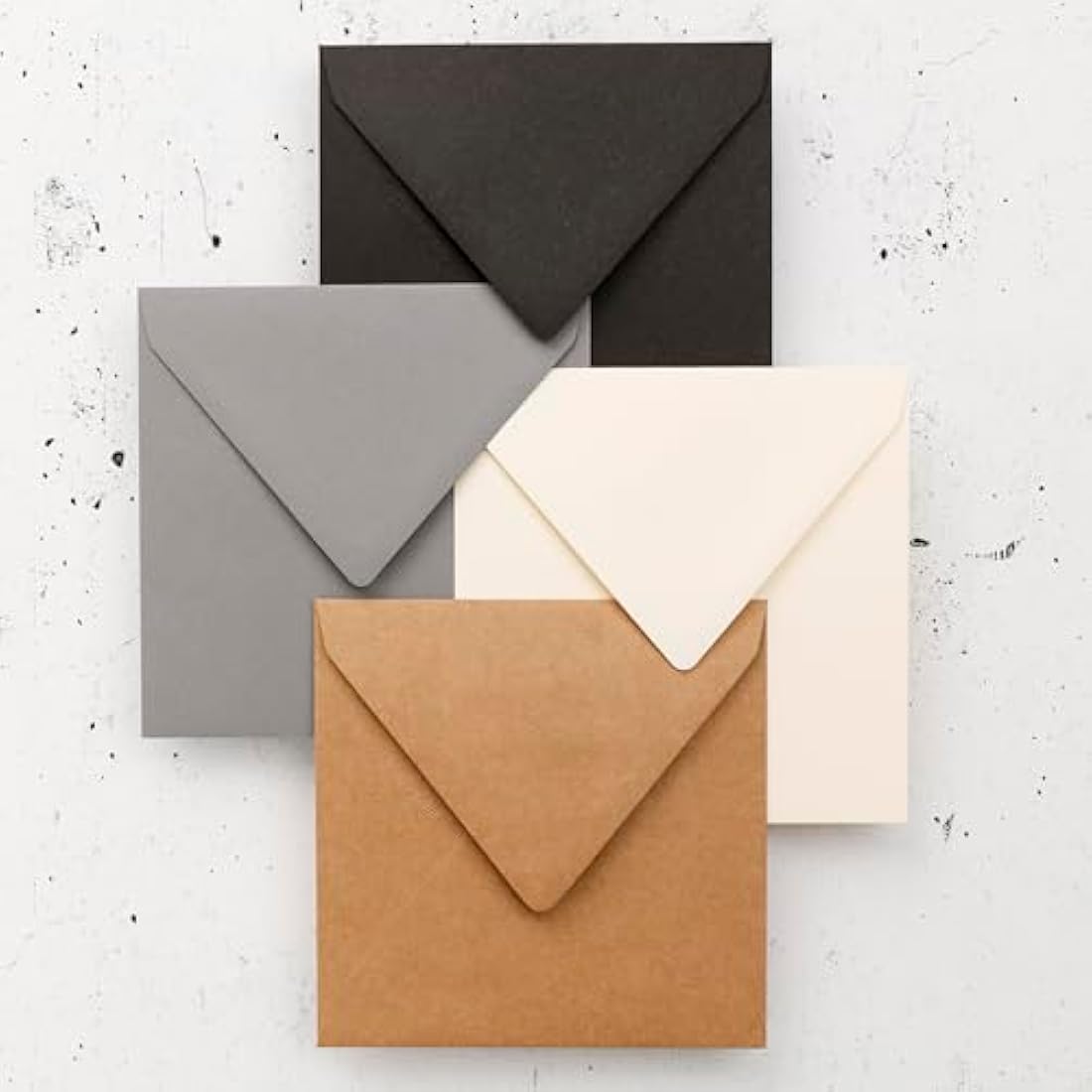 Clairefontaine - Ref 5638C - Pollen Envelopes (Pack of 20) - 140 x 140mm Sized, 120gsm Paper, Gummed Seal, Inkjet & Laser Printer Compatible, Acid Free - Dark Grey