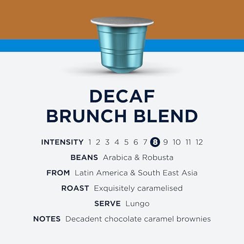 CafePod Lungo Decaf Coffee Pods - Compatible with Nespresso Coffee Machine, Intensity 9 with Chocolate Caramel Brownie Notes - Rainforest Alliance Sourced - Brunch Blend 180 Capsules