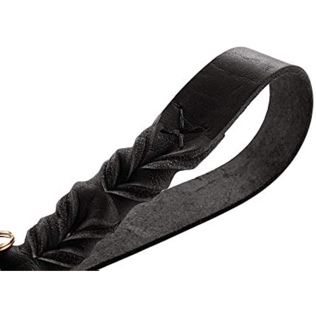 HUNTER 66851 SANSIBAR SOLID Adjustable Dog Lead Braided Leather Strong Elegant 1.5 x 200 cm Black
