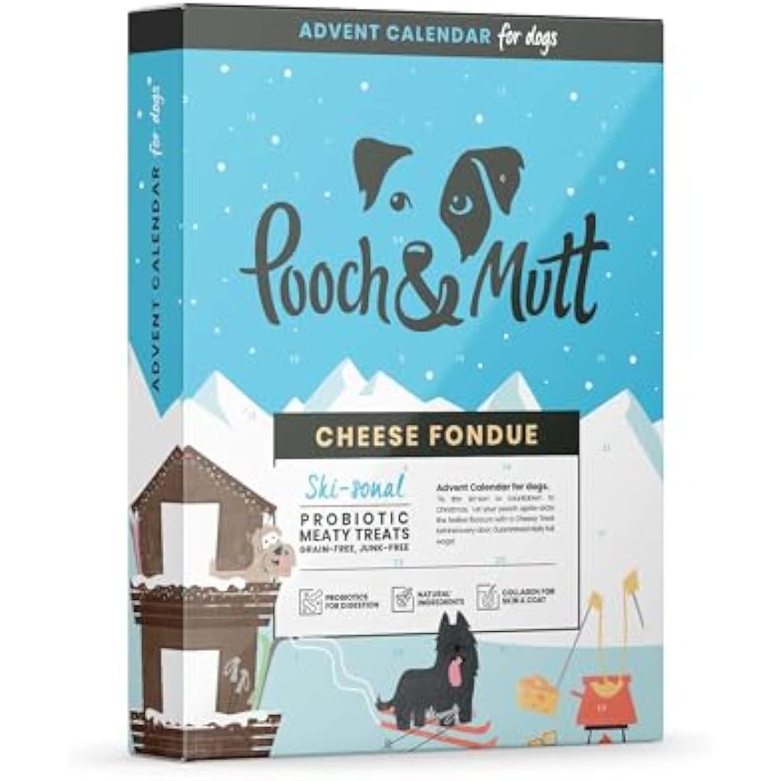 Pooch & Mutt - Christmas Advent Calendar for Dogs, with Natural Ingredients and Low Calories Christmas Calendar