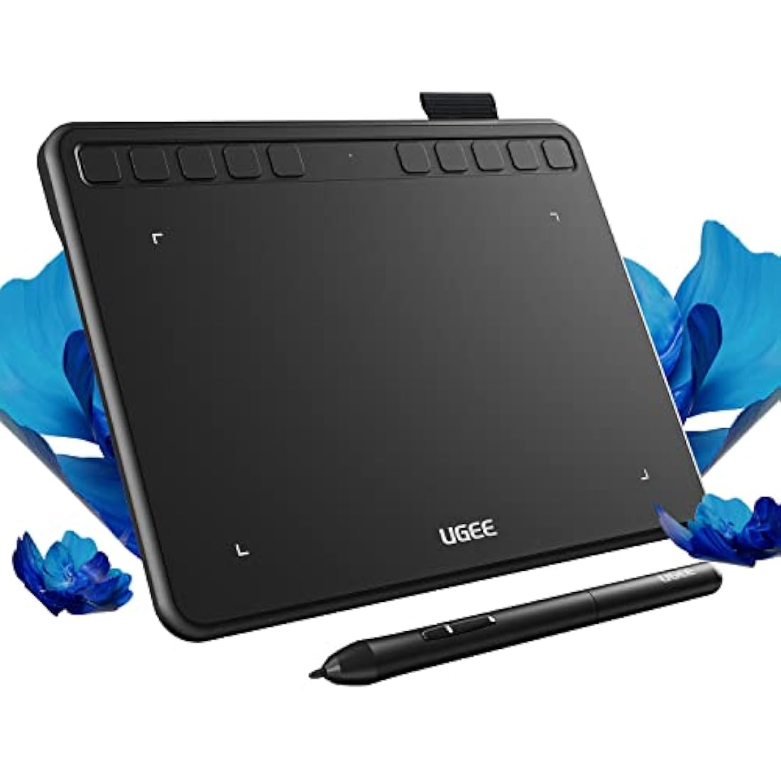 Drawing Tablet, Portable Graphics Tablet with Battery-Free Stylus and 10 Shortcut Keys, 8192 Pressure Sensitivity Digital Graphics Drawing Pad for Windows/Mac/Linux/Android/Chrome OS/OSU