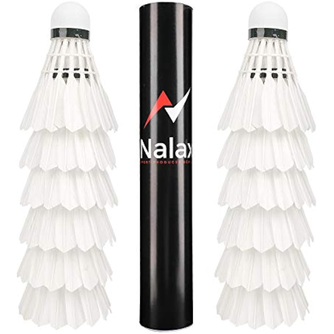 Nalax Badminton Birdie,12-Pack Professional Duck Feather Badminton Shuttlecocks Feather Ball With Great Durability Stability and Balance,Suitable for Professional Training Or Family Outdoor Sports