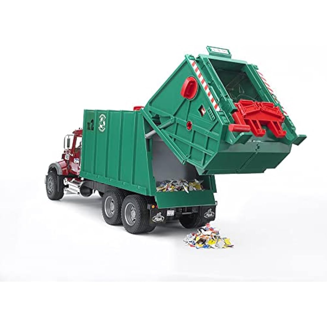 MACK Granite Garbage Truck (Red/Green)