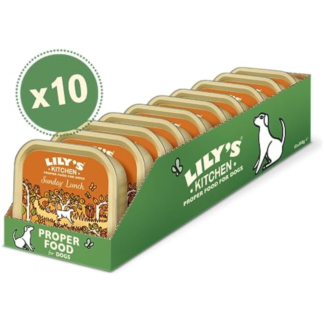 Lily's Kitchen Sunday Lunch - Complete Natural Adult Dog Food Wet (10 x 150g Trays)