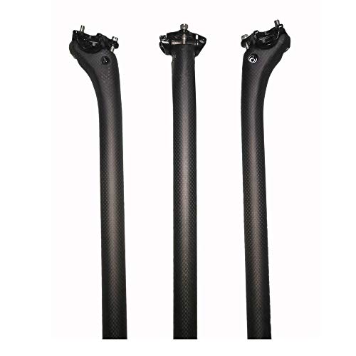 ROADNADO Carbon Fiber Bicycle SeatPost Ultralight Carbon Bike Post Matte Adjustable Offset Seatpost for MTB Road Bike BMX Seat Tube(31.6*350mm)